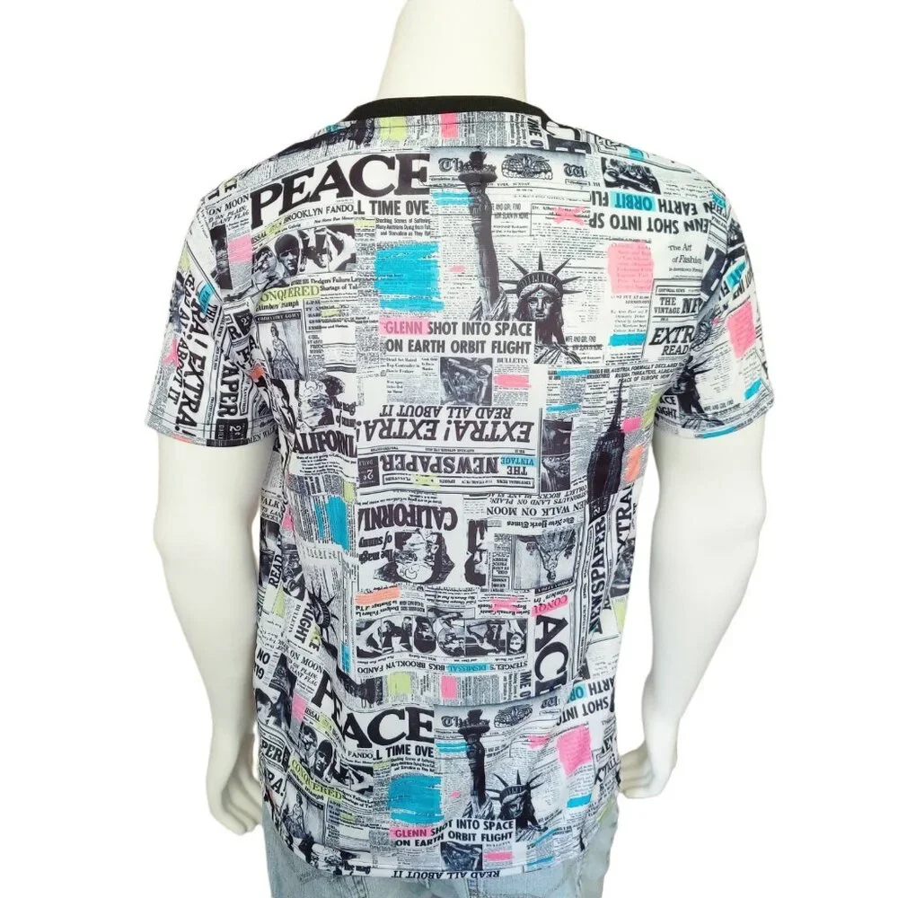 Fresh Prints of Bel Air T-Shirt Mens L All Over Print 90s Style Graphics NWT - Picture 2 of 11